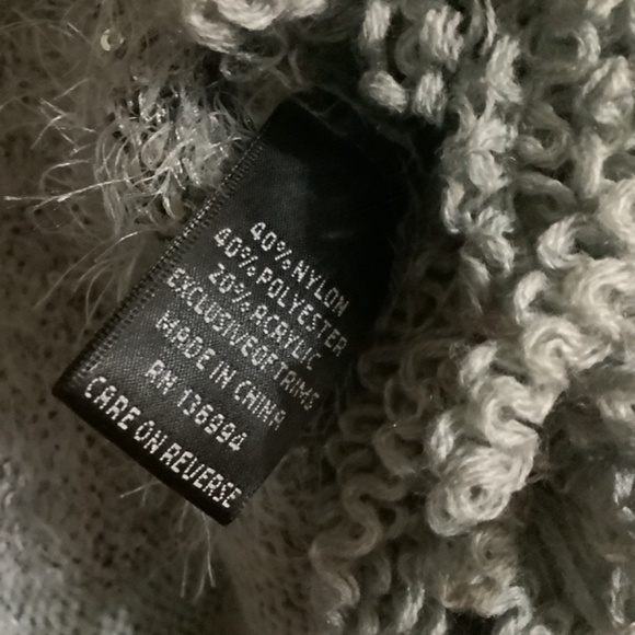 Ladies dressy sequined sweater with fringe trim. - Picture 4 of 5